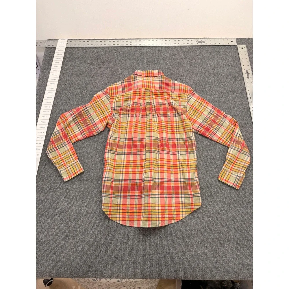 Ralph Lauren Plaid Button Down Shirt Kids XL 18-20 Multicolor Long Sleeve Pony